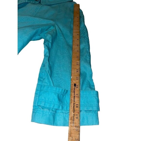 Tribal Women's Light Linen Career Work Teal Jacket Size 12 - Picture 11 of 12